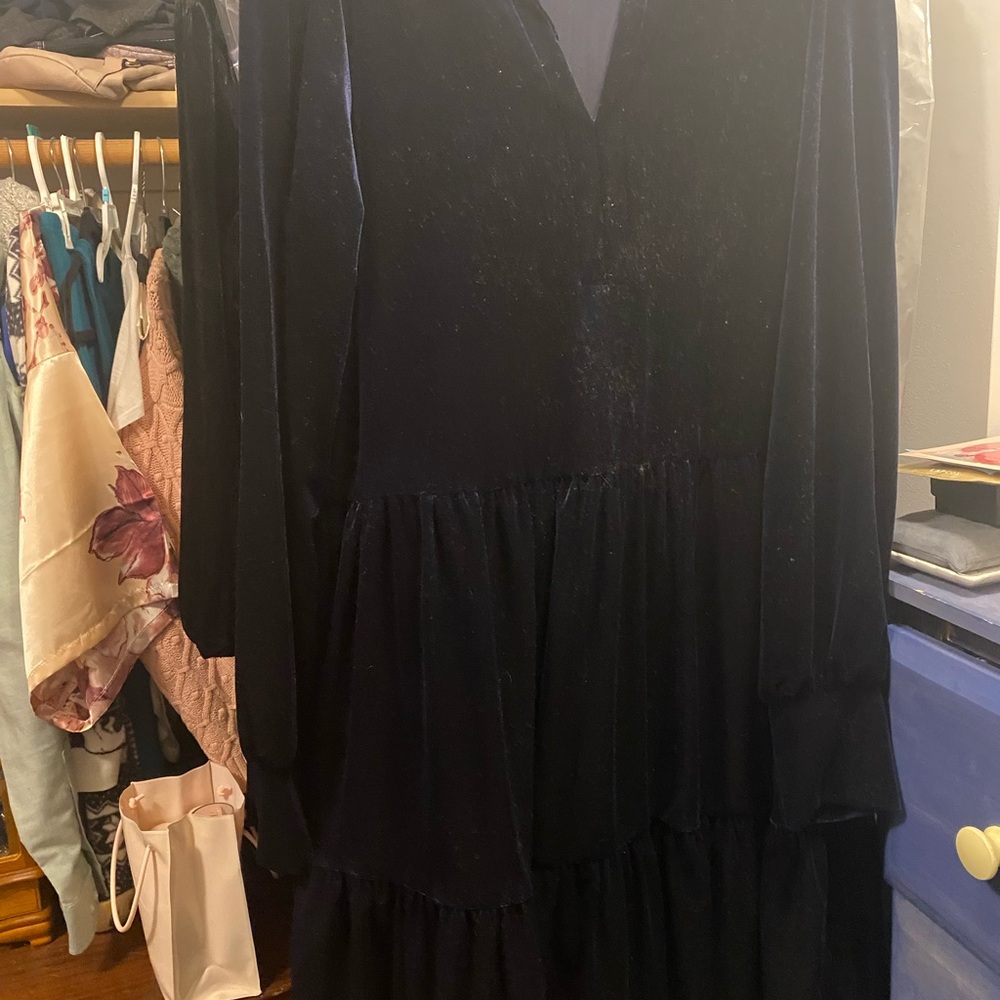 1. State Midnight Blue Long Sleeve Dress